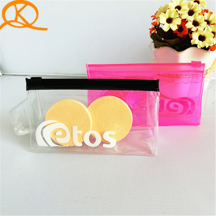 Clear EVA plastic packing frosted Zip Lock makeup Bag custom printing small plastic PVC zip lock beach bags