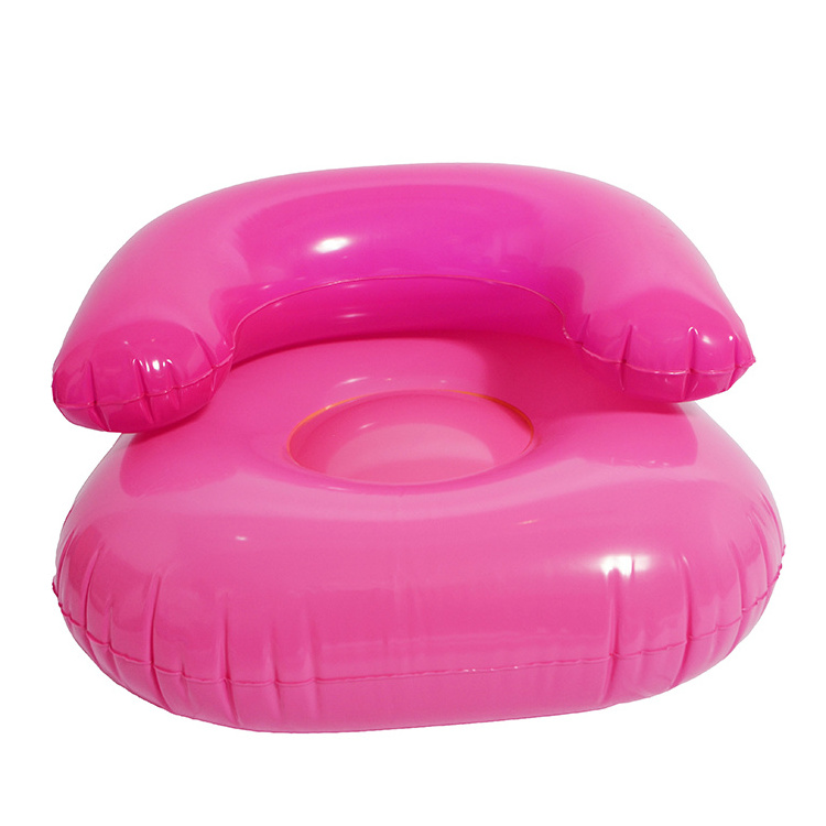 Inflatable Sofa Pink Pool Chair Waterproof  OEM Kids Inflatable Sofa Chair