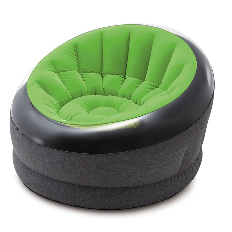 Intex 66582 PVC Flocked Inflatable Sofa Portable Air Sofa Chair Modern Inflatable Lounge Sofa