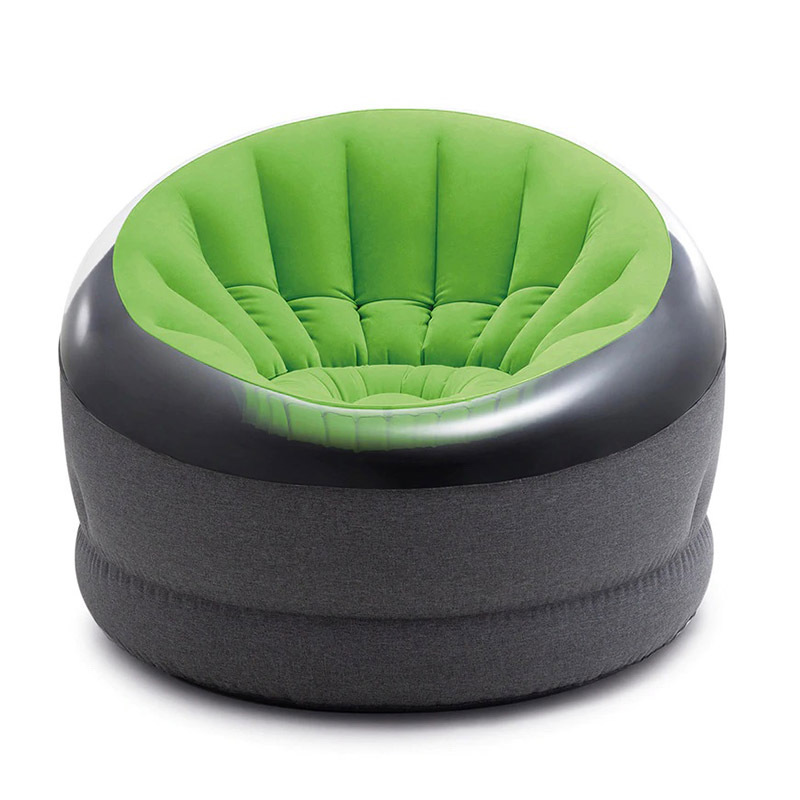 Intex 66582 PVC Flocked Inflatable Sofa Portable Air Sofa Chair Modern Inflatable Lounge Sofa