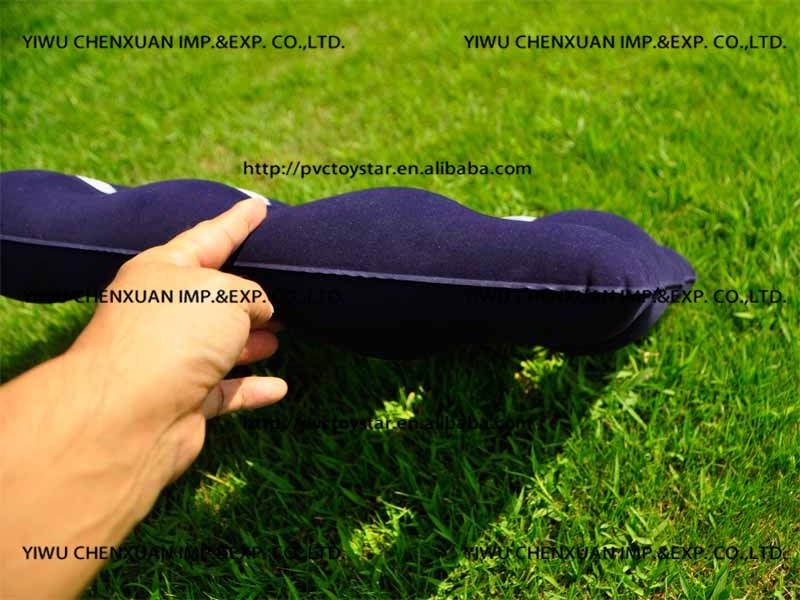 2023 Inflatable Rectangle Flocked Pillow Portable Folding Stadium Seat Cushion Customized Camping Outdoor Inflatable PVC Pillow