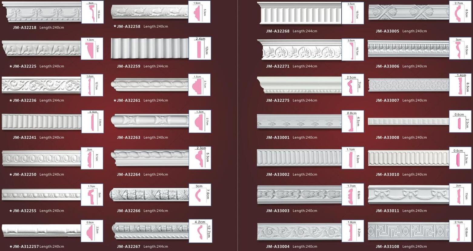 High Quality Polyurethane Decorative plastic PU ceiling foam PU moulding factory corner crown moulding