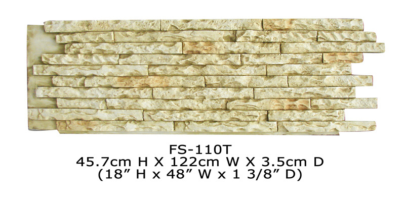 Polyurethane Beauty Cheap Exterior Decorative Wall Panel PU interlocking stone wall tiles