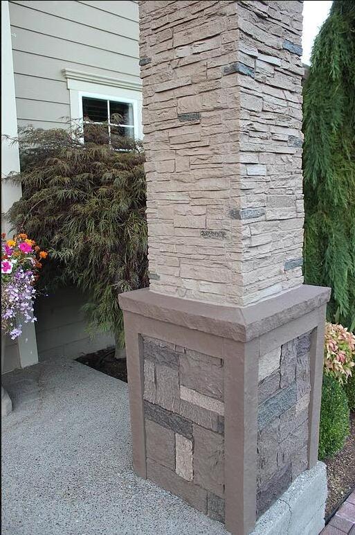 Hot Sell Ornaments Polyurethane High Quality Beautiful PU Faux Stone Column Wraps