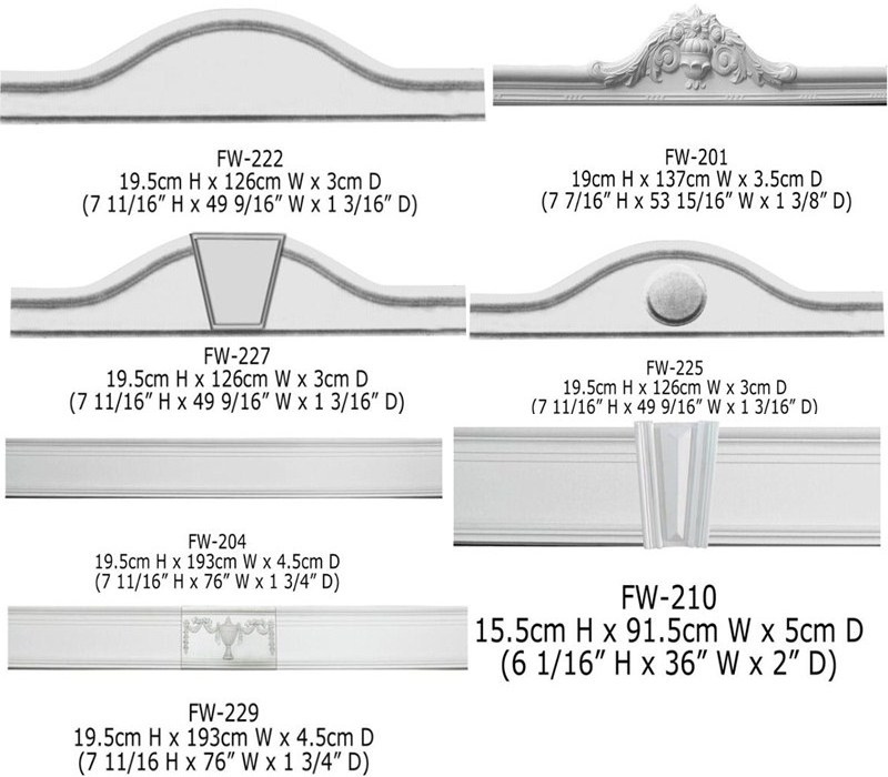 Polyurethane Ornaments High Density Beautiful PU Decorative marble door frame design