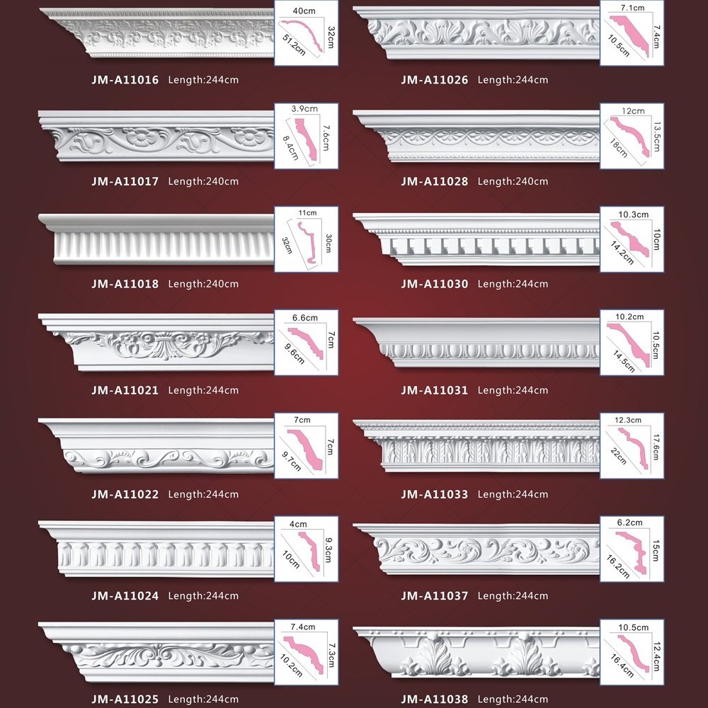 Polyurethane High Quality Beautiful Cheap Decorative PU Crown Moulding