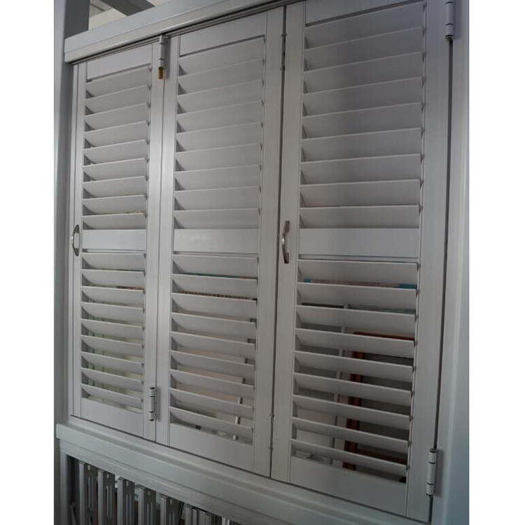 Latest Design New Products High Quality White UPVC PVC Plastic Foldable Plantation Shutter