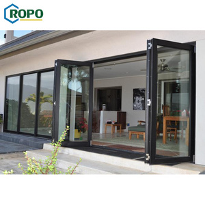 Double Open Hotel Alloy Casement Glass Swing Sliding Multi Custom Folding Aluminum Door