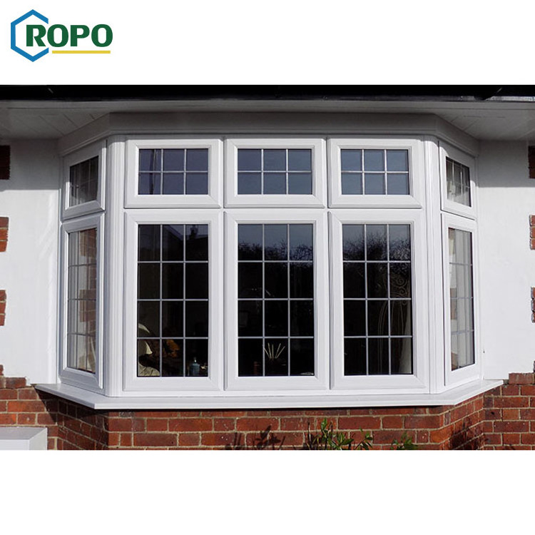 AS Certificated Double Glaze European Bay Windows For Sale,UPVC Design Bay Grill Window