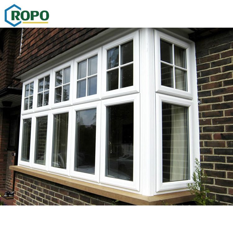 Australia Standard Casement Double Glass UPVC Bow And Bay Window In China