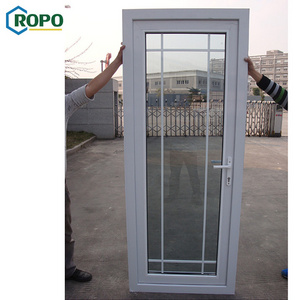 NZS4211 Price Hinge Swing Temper Glass Balcony French Interior Large soundproof front Casement PVC Door