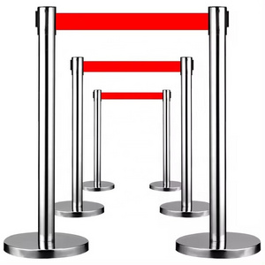 High Quality Retractable Belt Stanchion Post Bank Queue Line Control Barrier For Sale