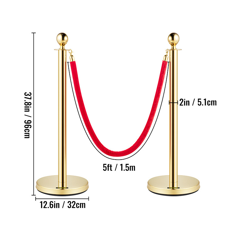 Traffic crowd control walkway gold queue bollard red carpet velvet rope poles stands post barrier stanchion