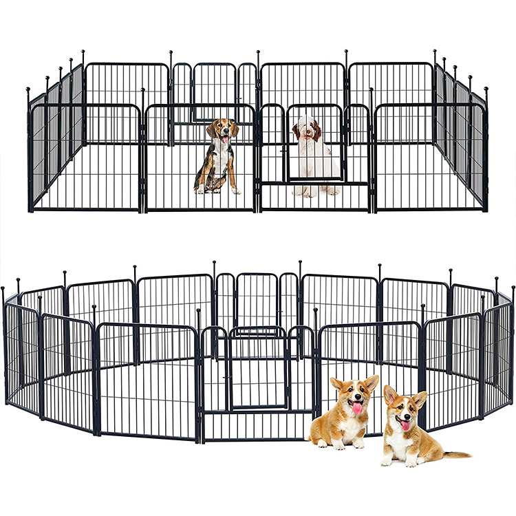 Outdoor temporary animal barrier decorative metal garden fence panels for dog