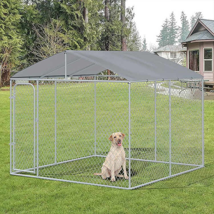 Manufacturer 10ft Walk-In Dog Cage House / Pre-Assembled Chain Link Kennel Panel For Puppy/ Large Dogs