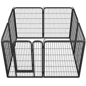 8 side folding metal dog playpen 80cm 8 panels xl puppy dog run fence