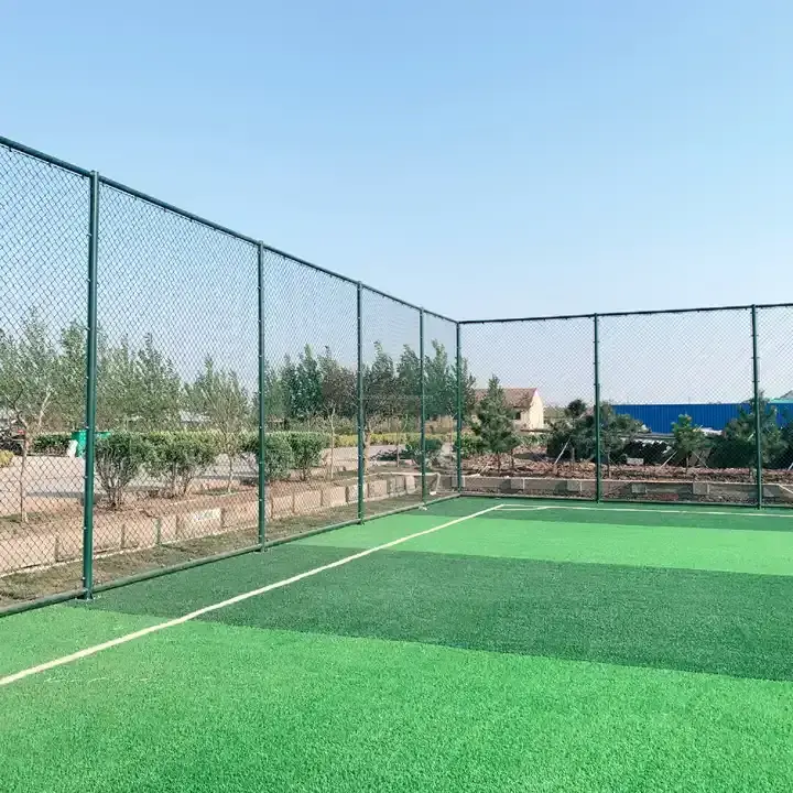 Cheap 100 ft 25 ft roll cyclone wire fence design green basketball pvc coated chain link fencing price philippines