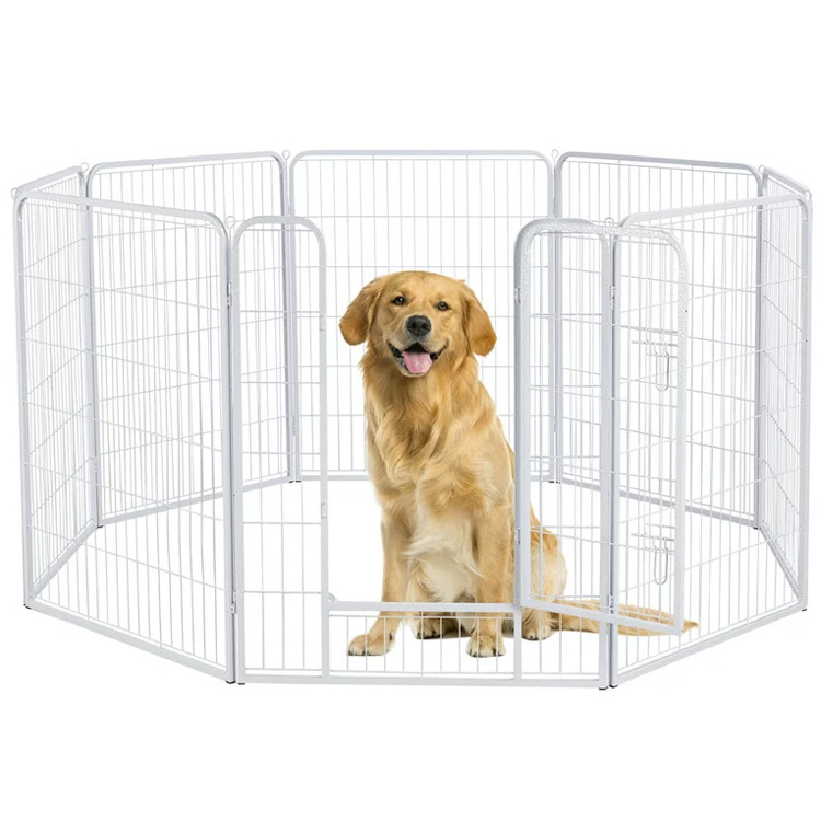 8 side folding metal dog playpen 80cm 8 panels xl puppy dog run fence