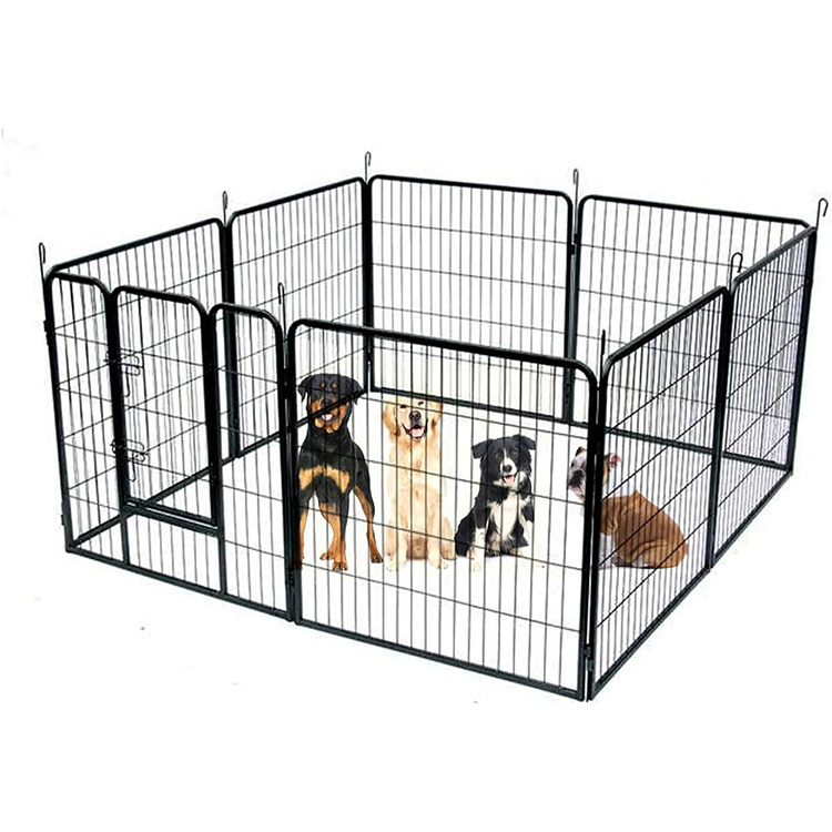 8 side folding metal dog playpen 80cm 8 panels xl puppy dog run fence