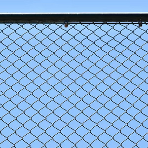 Wholesale black PVC coated vinyl chain link fabric farm yard fence / 6ft 7ft 8ft galvanized diamond cyclone wire fencing roll