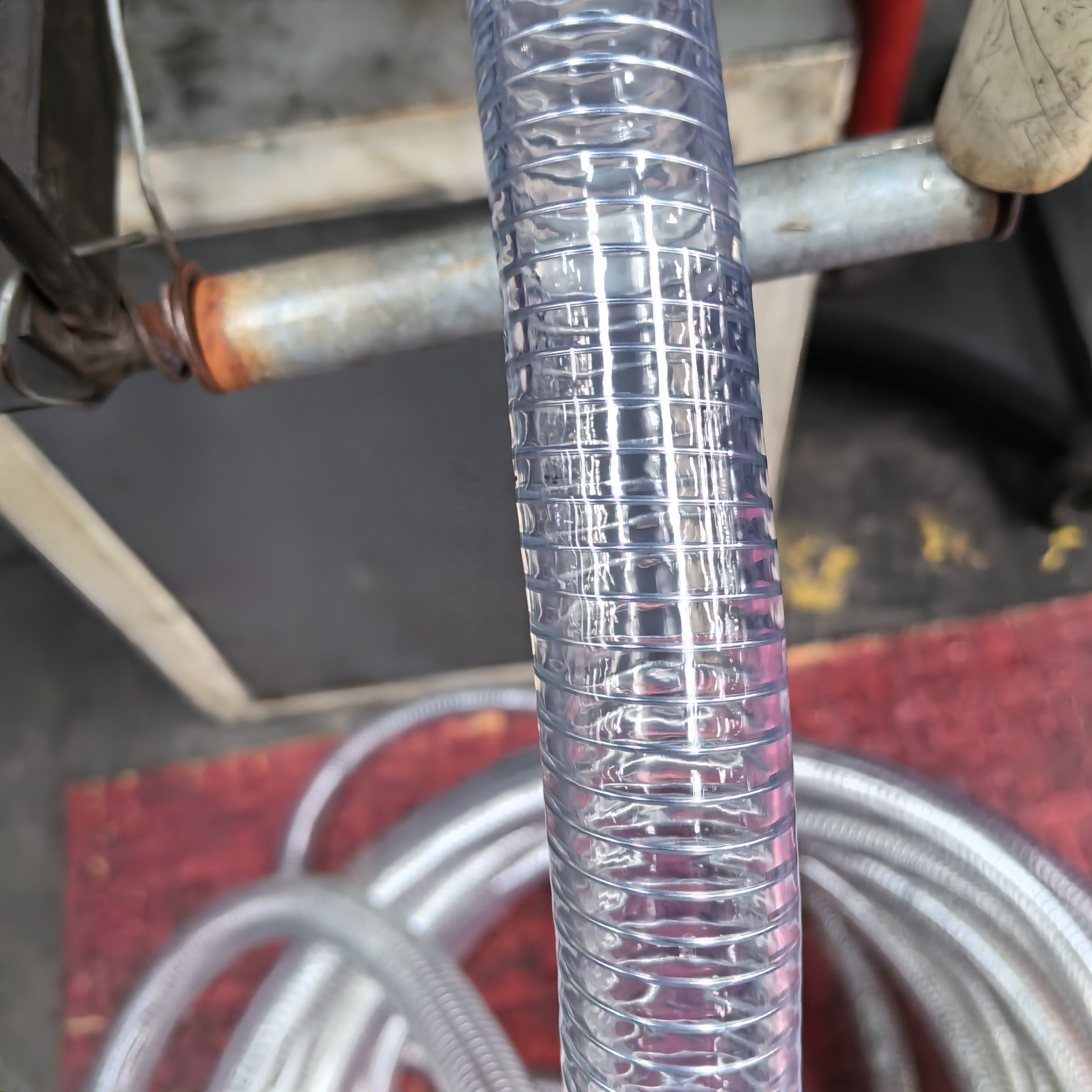 PVC SPIRAL STEEL WIRE REINFORCED HOSE PIPE WITH SPRING FOR SUCTION OF WATER FLUID DUST Factory price 1 2 3 4 inch pvc pipe