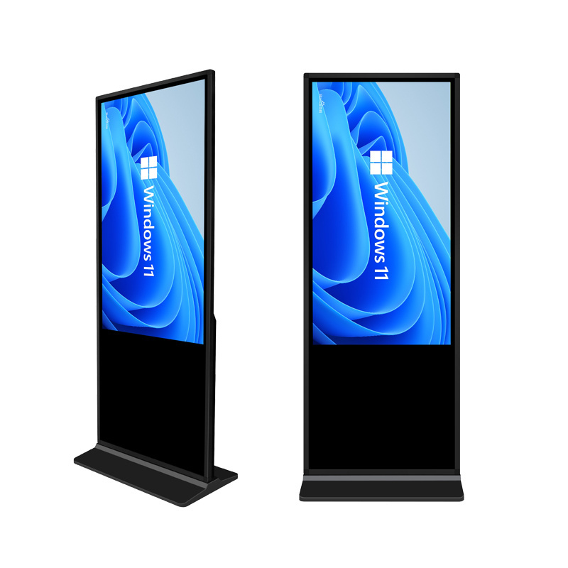 55 inch vertical interactive floor stand free standing digital signage kiosk led screen for shopping mall totem