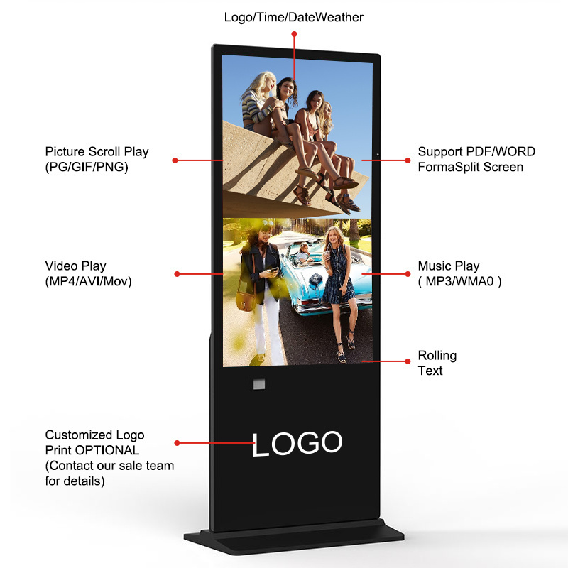 Android Totem Touch Screen Monitor Digital Signage Advertising Screen High Brightness Monitor Moniteurs Lcd Advertising Screen