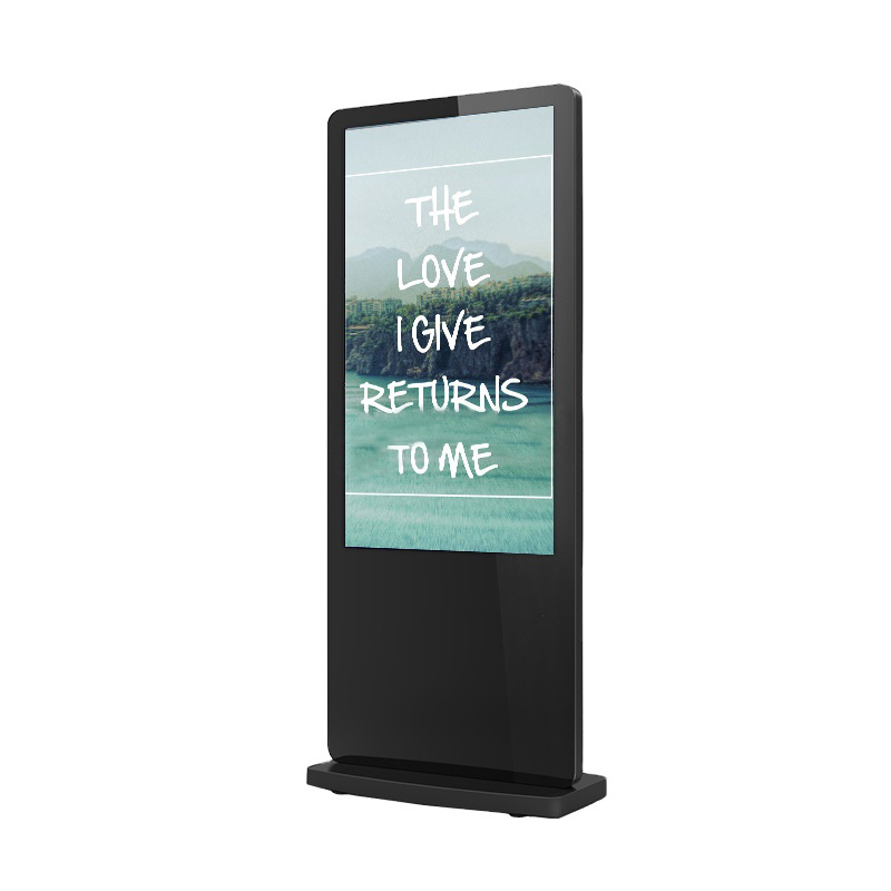 Prices Outdoor 55 Inch LCD Advertising Player network floor-standing digital Banner Stand free standing cheapest display