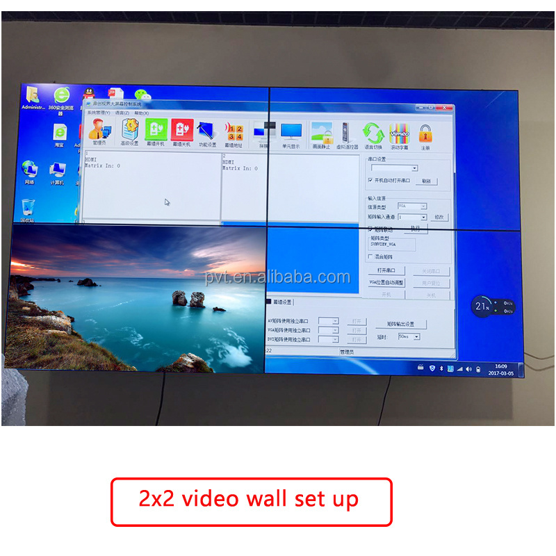 55 '' Full HD 1080P 1.8mm seamless video wall panel LTI550HN16