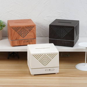 New OEM Factory Aromatherapy Wood Grain Pattern Innovative 600ml Portable Mini Air Cleaner USB Air Humidifier