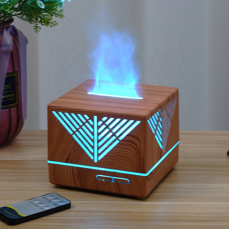 New OEM Factory Aromatherapy Wood Grain Pattern Innovative 600ml Portable Mini Air Cleaner USB Air Humidifier