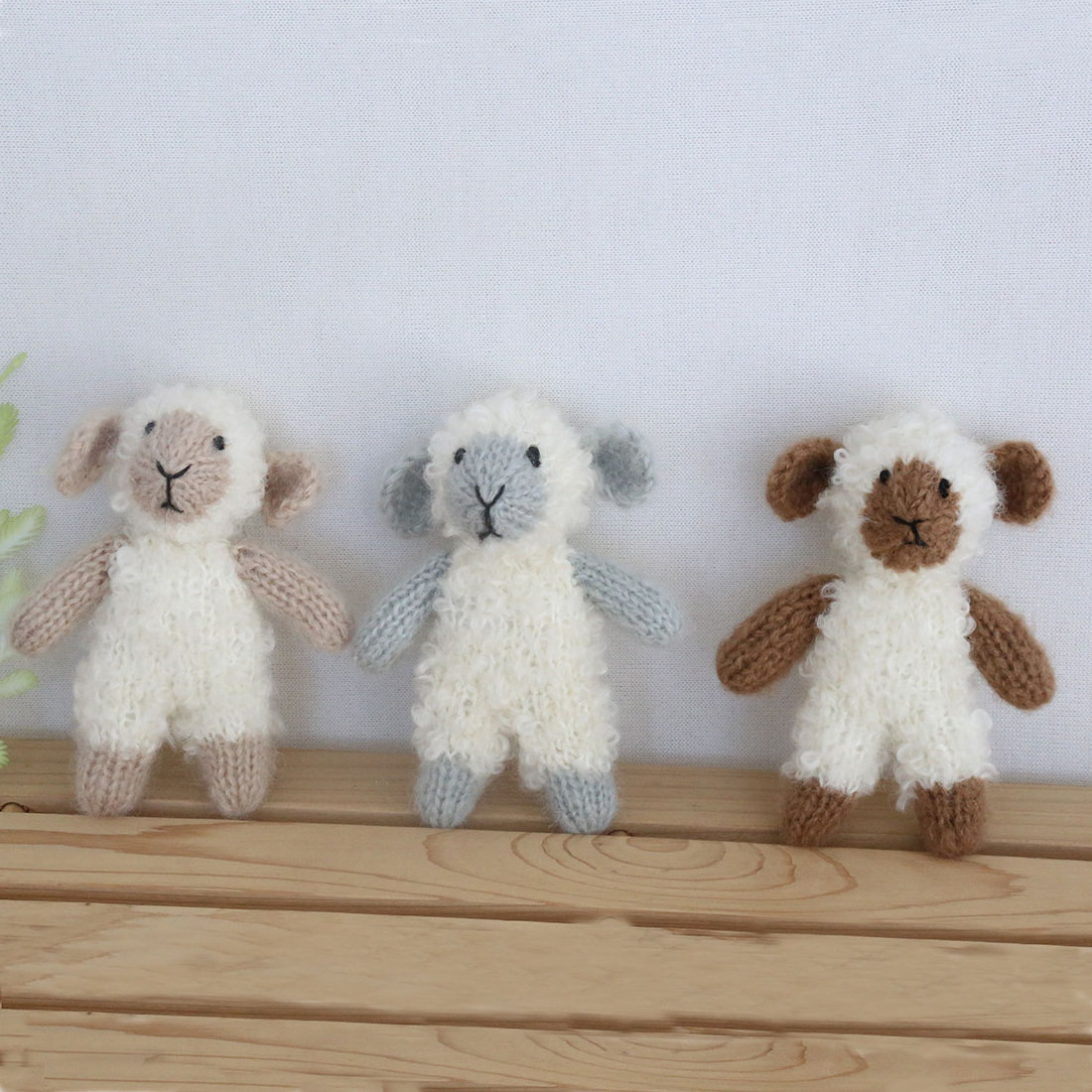 Newborn Handmade Crochet Sheep Toy Photography Props Lamb Knitted Mohair Stuffed Animal Doll Photography Accessories