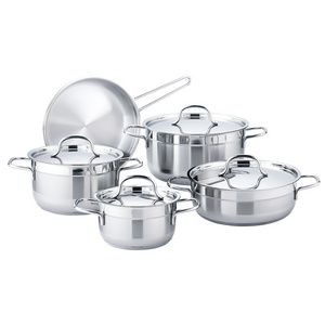 Wholesale Custom Logo New Stainless Steel Handle Non Stick Frying Pan Cooking Pot Set German Cookware Set