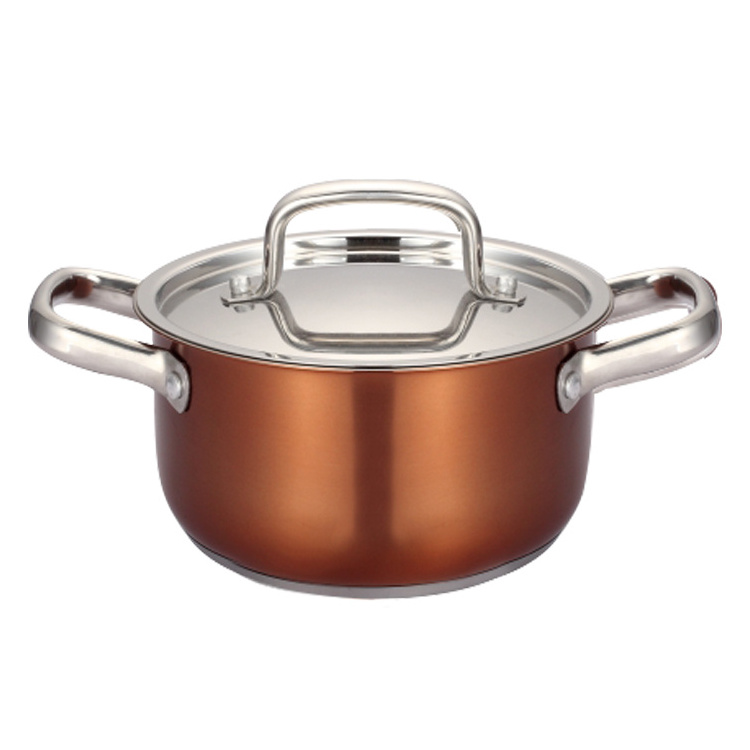 2023 Manufacturers Top Quality Cooking Pots Cookware Set Cooking Cheap Stainless Steel Non-Stick Cookware Pot Wok Pan