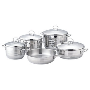 High Quality Gas Stovetop Induction Stainless Steel Pot Set Cookware Kitchen Nonstick Cookware Sets