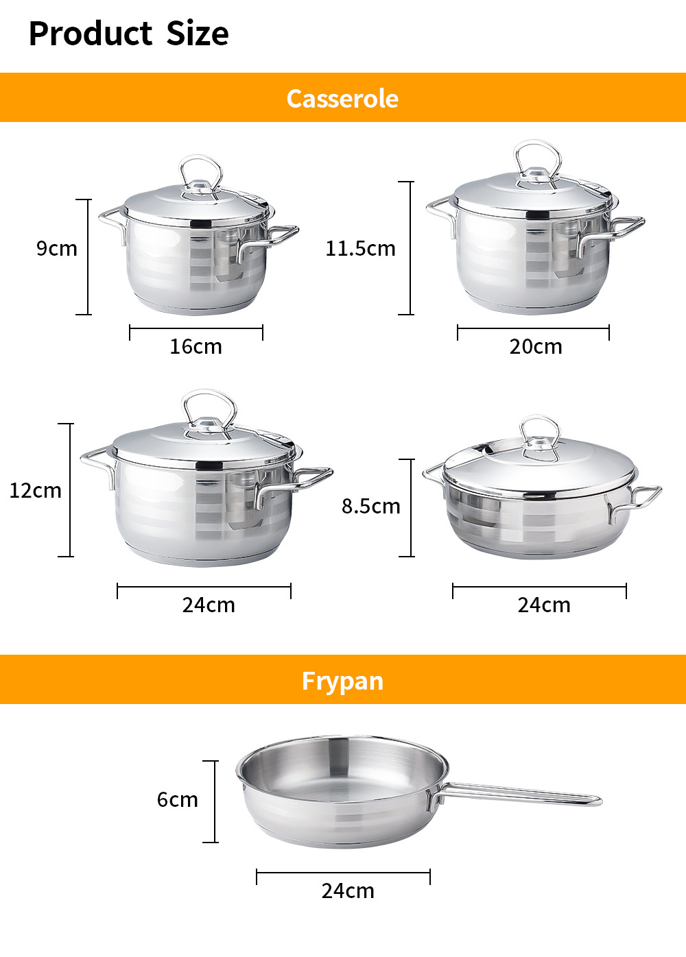 Modern High Quality Germany Kitchenware Stainless Steel Cookware Set Cooking Induction Pots And Pan Set