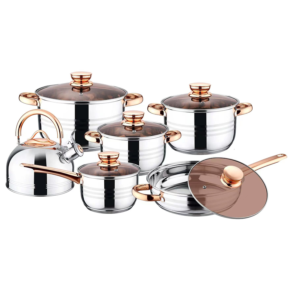 Multifunction Kitchen Pots Saucepan Cookware Sets Stainless Steel Luxury Induction Cookware Set With Kettle