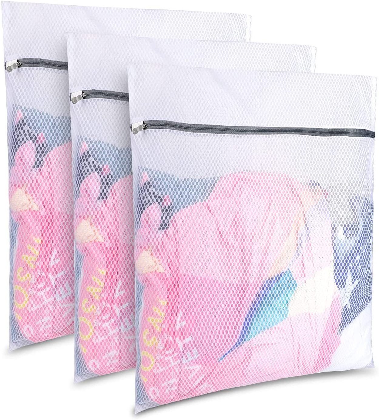 Hot selling polyester mesh laundry bag home machine-washed bra protective washing bag travel portable zipper storage bag