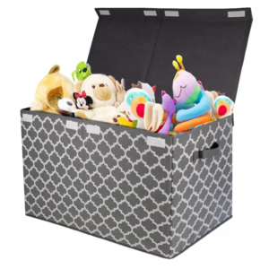 High Quality Foldable Kids Cloth Fabric Storage Chest Bins Cubes Organizer Collapsible Large Toy Storage Box & Bins With Lid