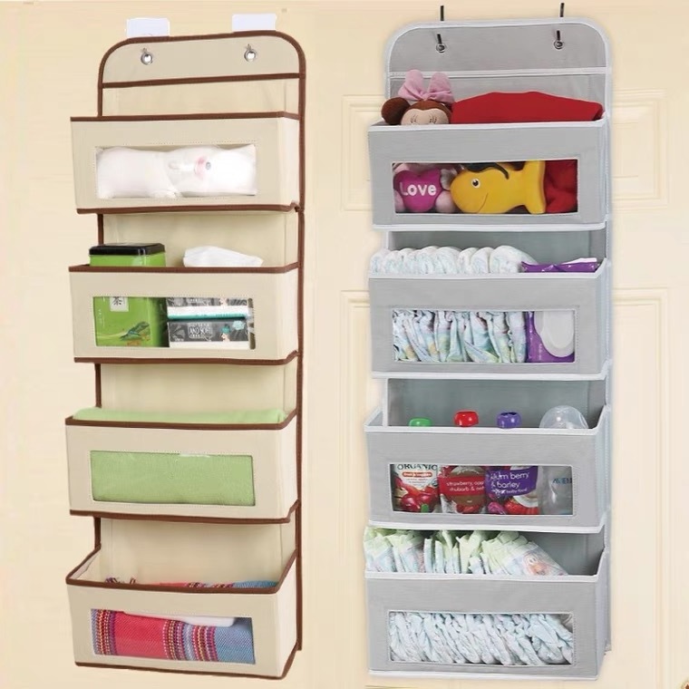 High Quality New Design Storage Organization Wall Mount Over The Door Clear Window Hanging Pocket Organizer