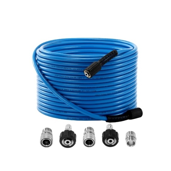 Blue High Pressure Car Wash Hose 3600 Psi 50 Ft Pressure Washer Hose Replacement Hose With M22 Fittings