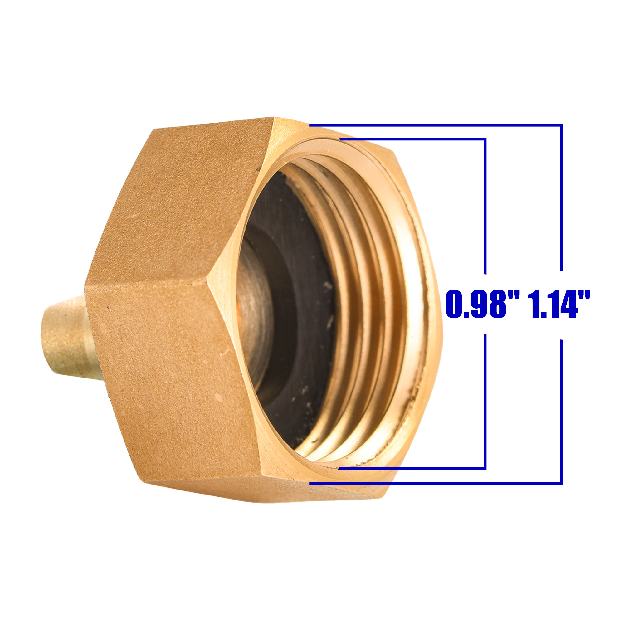 Garden Water Irrigation System Connector 3/4 Inch Female Thread Brass 1/4 Inch Faucet Connector