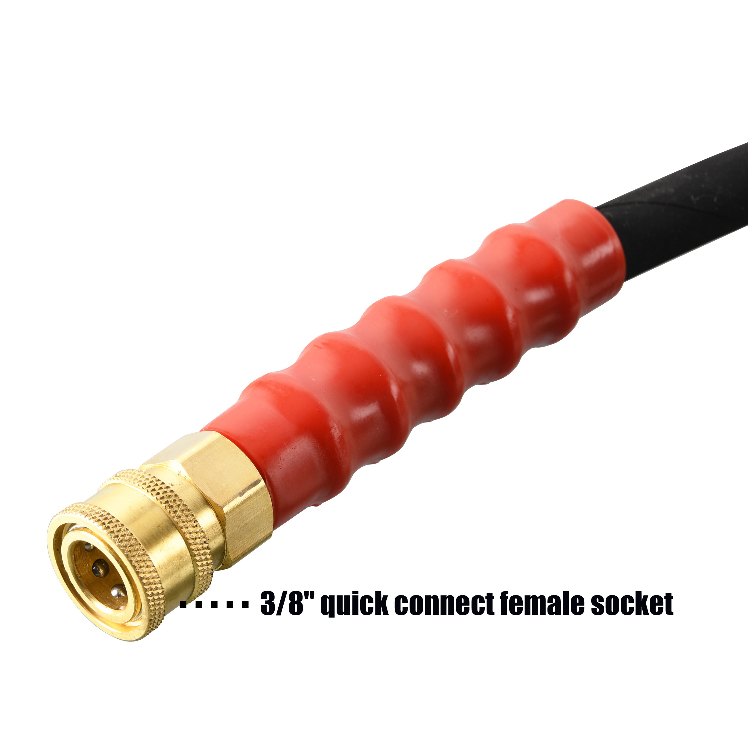 50 Ft 3/8 Pressure Washer Hose High Tensile Wire Braided Power Washer Hose