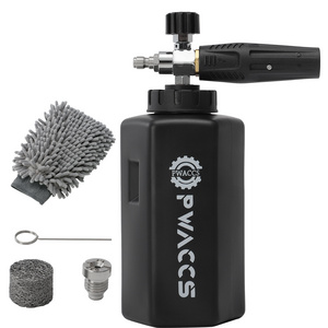 Pressure Washer Accessories Foam Guns Car Wash Black Foam Cannon Adjustable 1/4" Quick Connect Big Snow Foam Lance