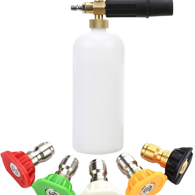 Pressure Washer Accessories Snow Foam Lance Car Wash Foam Blaster Cannon Sprayer With 5 Nozzles