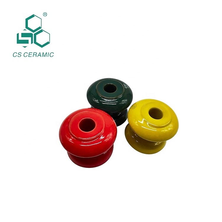 China wholesale overhead line low voltage electrical 11kv 20kv ED-2B ED-2C disc  spool shackle Porcelain ceramic insulator