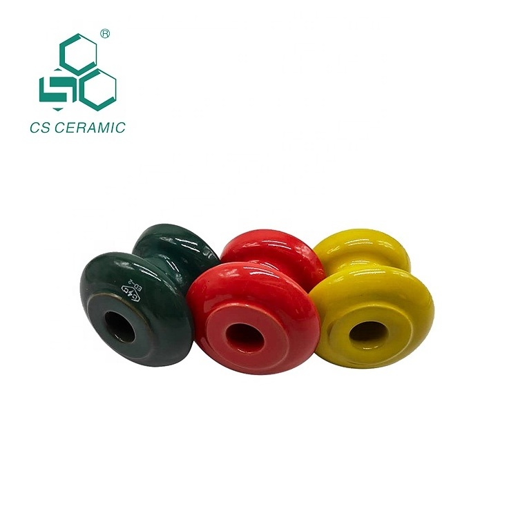 China wholesale overhead line low voltage electrical 11kv 20kv ED-2B ED-2C disc  spool shackle Porcelain ceramic insulator