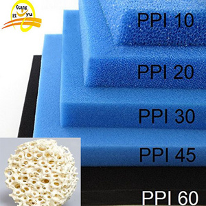 10 PPI Open Cell Reticulated Polyurethane Filter Sponge Foam For Silicon Carbide Ceramic Filter Plate