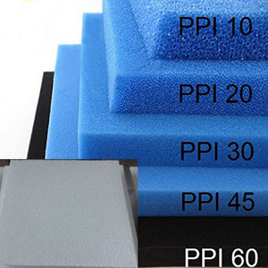 30PPI Open Cell Reticulated Polyurethane Filter Sponge Foam For Alumina Ceramic Filter Plate