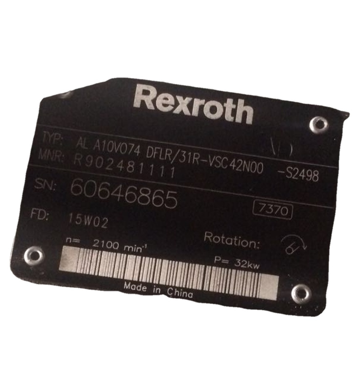 Rexroth A10VSO series Rexroth A10VO74 pump AA10VO74DFLR/31R for construction and excavator parts